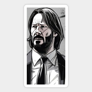 John Wick- Comic Book Style_001 Sticker